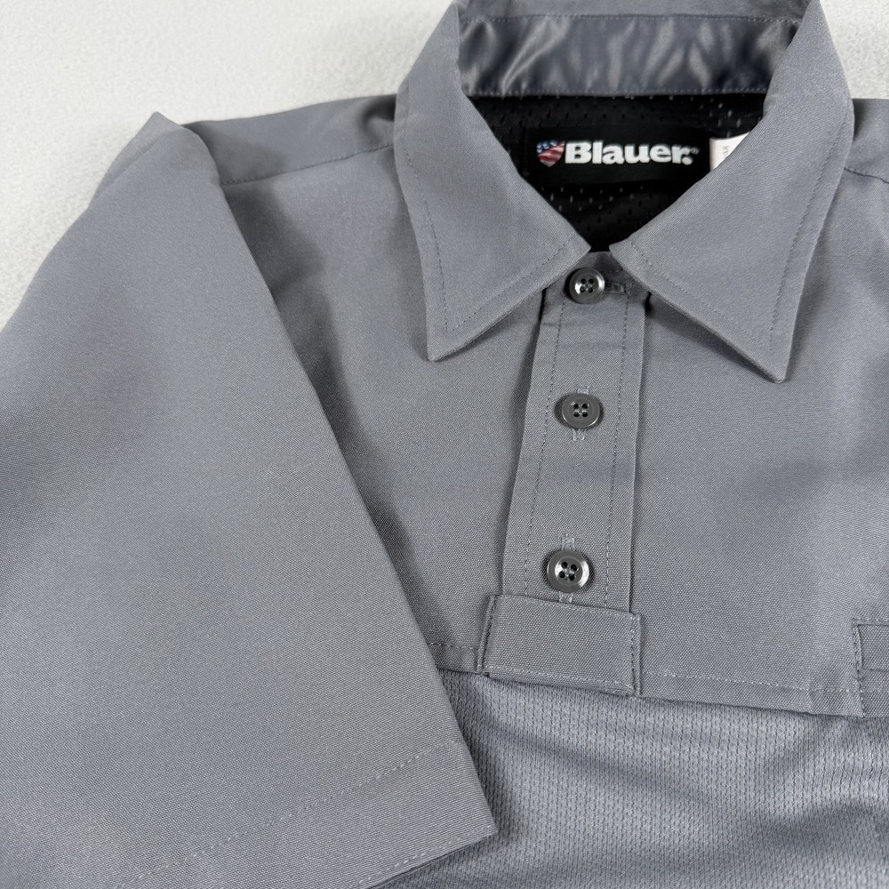 Blauer Gray Tactical Polo Shirt Mens Medium Short Sleeve Uniform Security